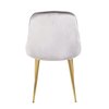 Lumisource Marcel Dining Chair with Gold Frame and Silver Velvet Fabric, PK 2 DC-MARCL AU+SV2